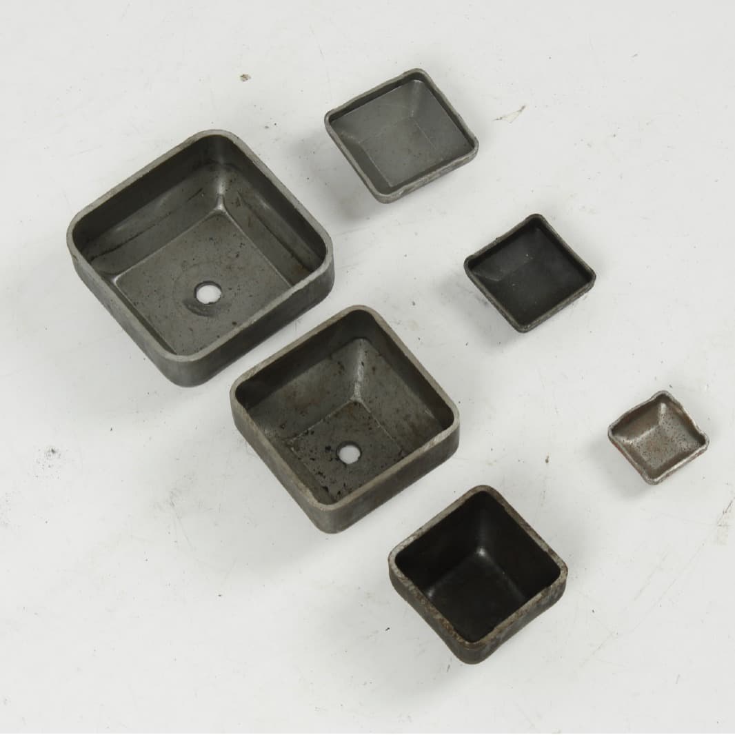 Stacking Foot Bowl Square Tube Base Foot for Tote Box Iron Box Stacking Frame Base End Cap Pallet Stacking Frame Top Cover