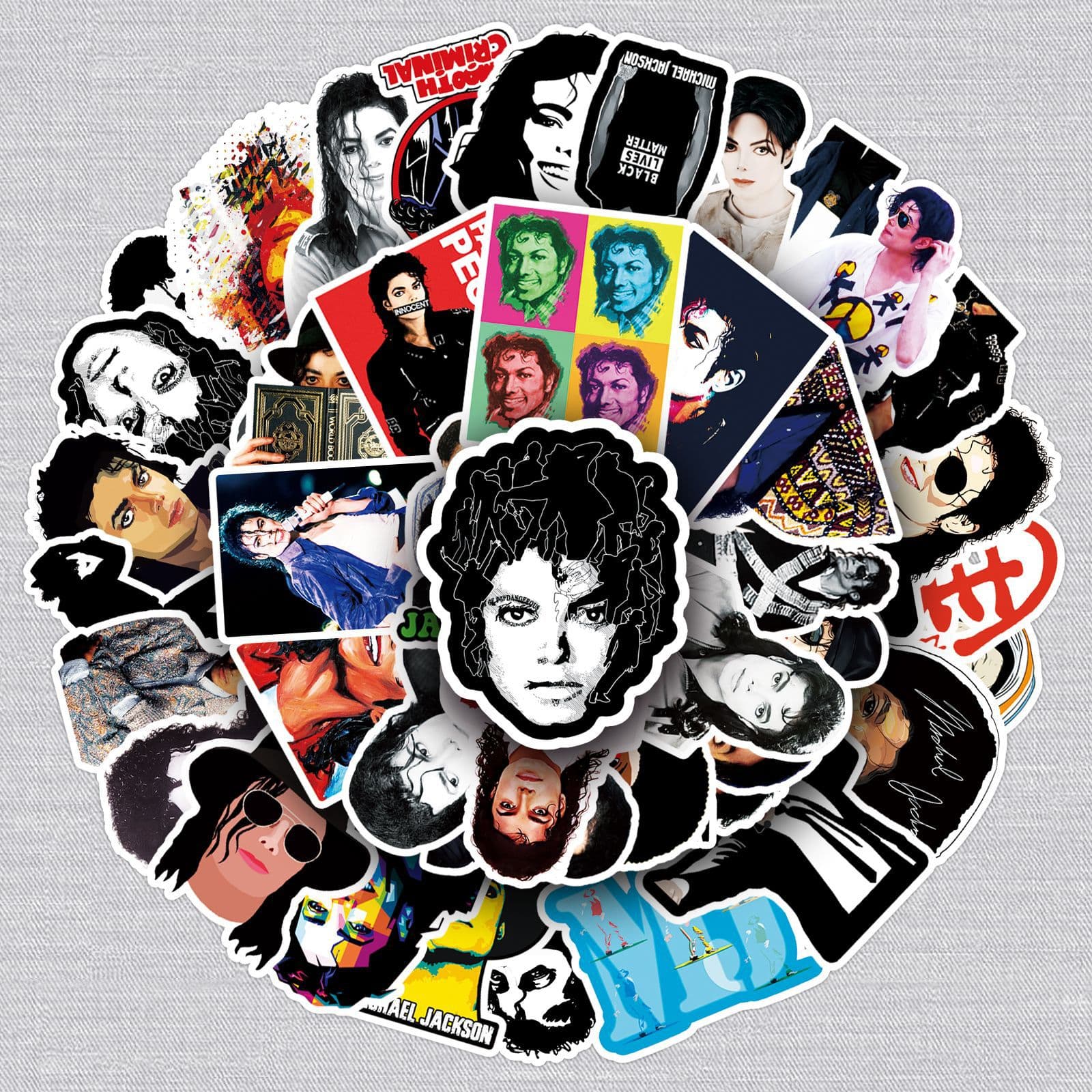 51 Michael Jackson Graffiti Stickers Luggage Phone Laptop Car Guitar Decorative Stickers