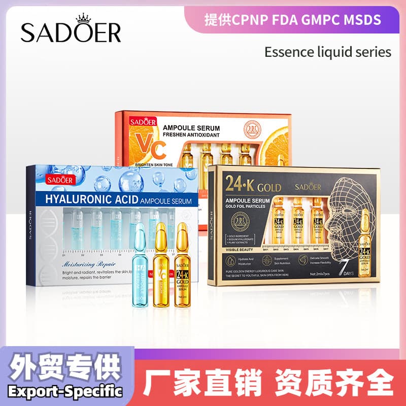 SADOER Vitamin C Ampoule Serum, Hydrating Gentle Skin-Smoothing Refreshing Moisturizing Essence Facial Care Cross-Border