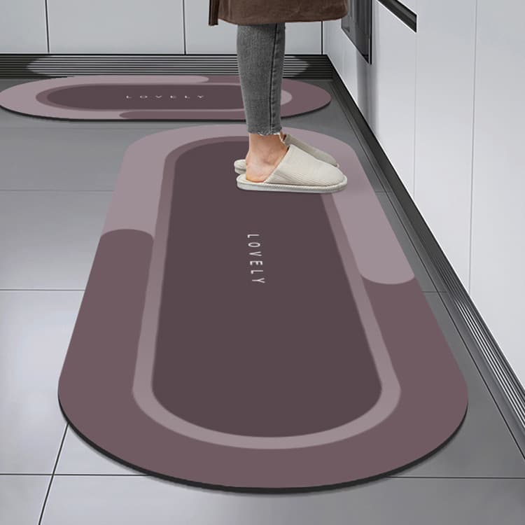 Kitchen Mat Special Oil-Proof Waterproof Anti-Slip Foot Mat Rubber Kitchen Long Strip Mat Diatom Mud Soft Mat