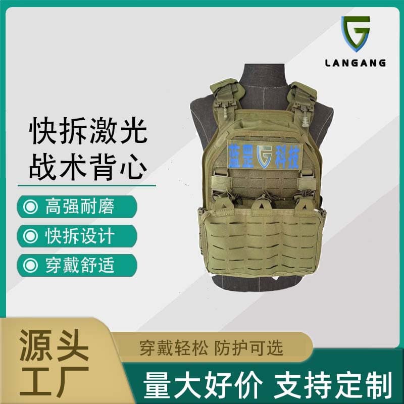 Outdoor Training Tactical Vest for Real CS Laser, Quick-Release Buckle, Bulletproof Training Chest Rig Protective Gear
