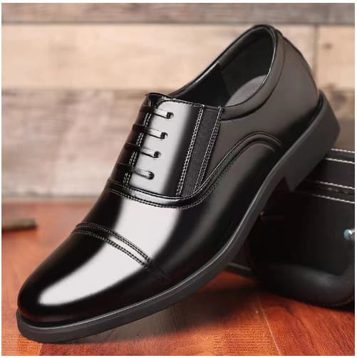 Men's Business Formal Shoes Pointed Toe Leather Shoes Youth Wedding Security Professional One-piece Business