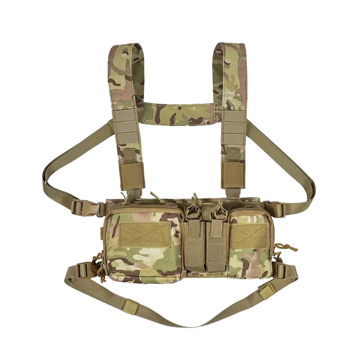 Cross-border Outdoor Military Tactical Chest Rig MOLLE Field Training Vest Multifunctional Harness Camouflage Vest 1000D