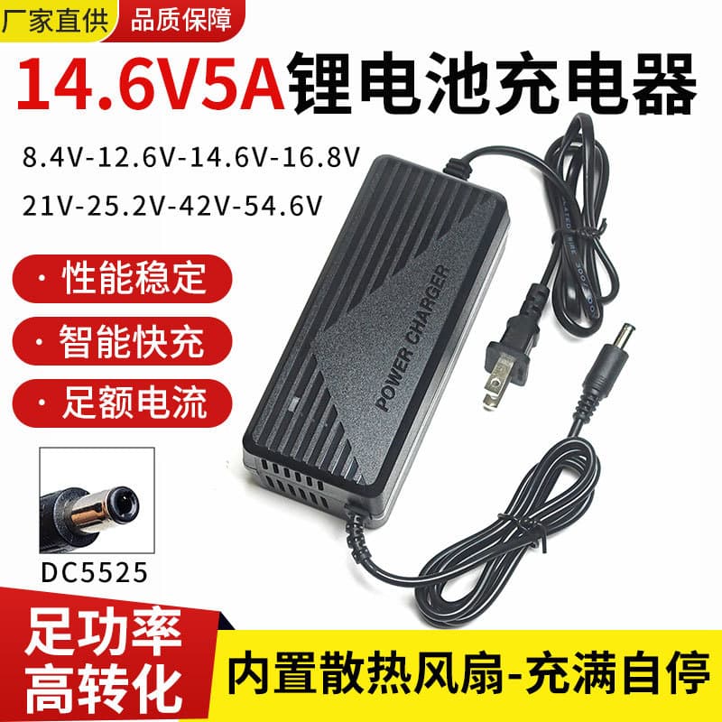 12.6V6A 14.6V5A16.8V4A21V3A lithium battery charger 18650 battery hand drill fast charge