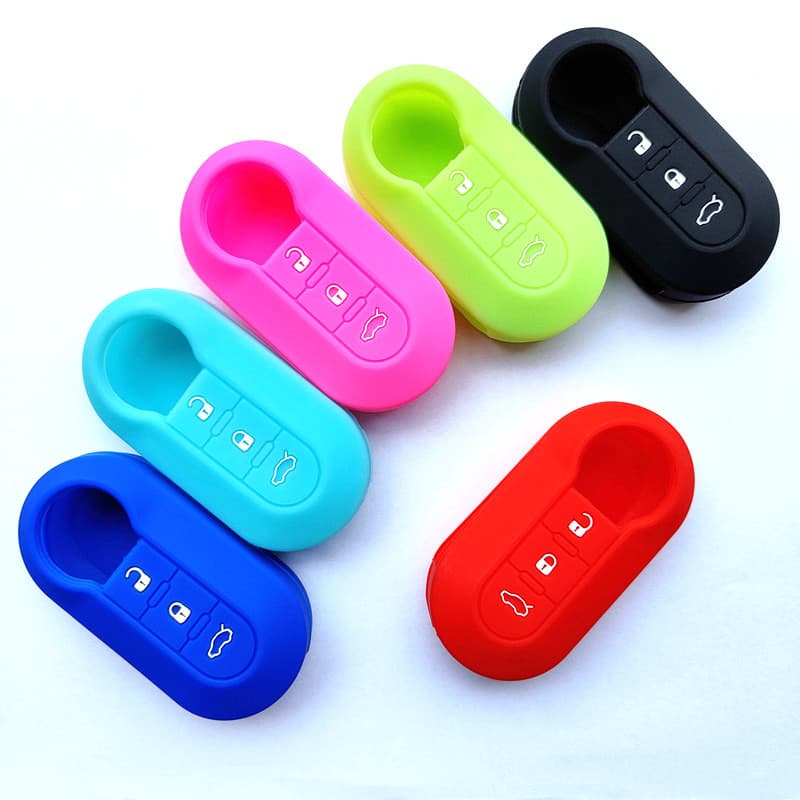Silicone Anti-Drop Key Case Cover for Fiat 500 Bravo Iveco Daily Key Remote Control, In Stock