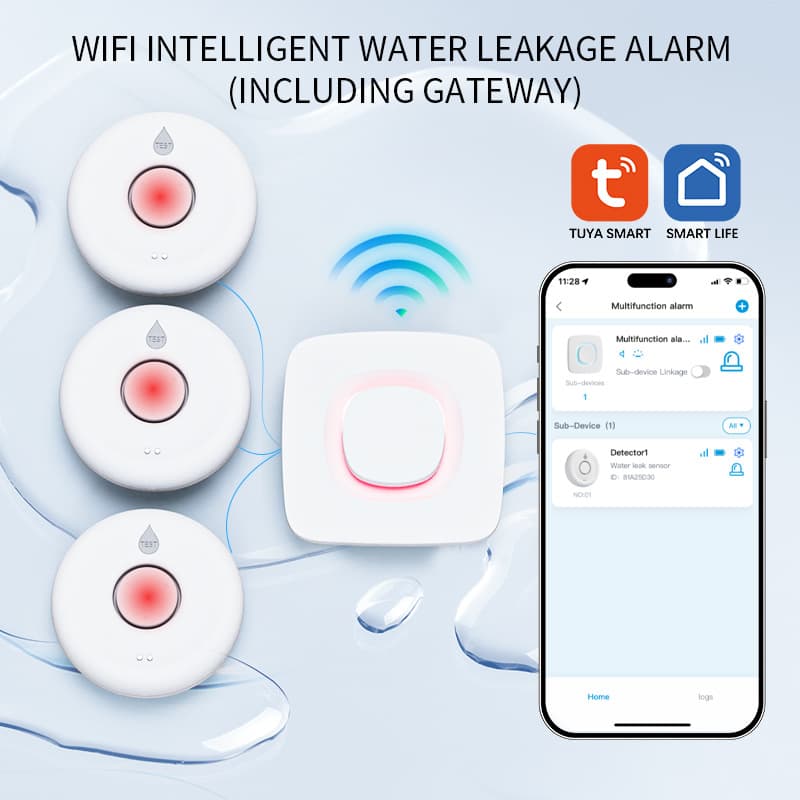 Factory Direct Commercial Overflow Leak Detector, 3-Year Standby, 130dB High Volume Leak Alarm