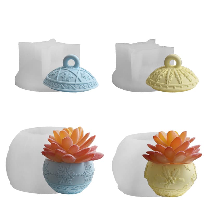 Berry Maple Leaf Candle Cup Liquid Silicone Mold, Epoxy Resin DIY Snowflake Storage Box, Potted Plant Flower Pot, Plaster Decoration