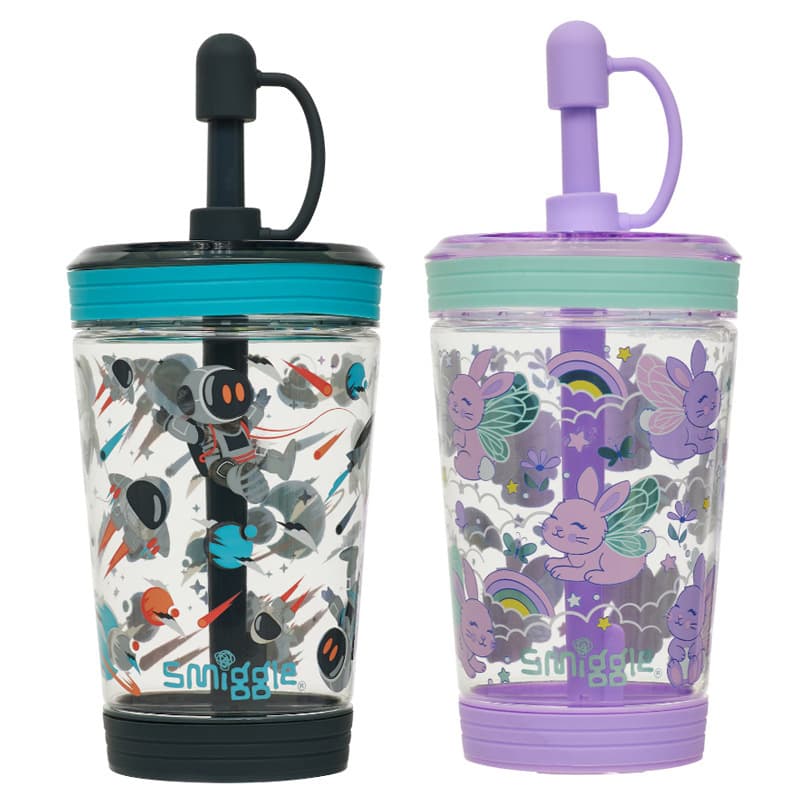 Australian Smiggle Large Capacity Juice Cup Straw Water Bottle for Students Kids Portable Cup
