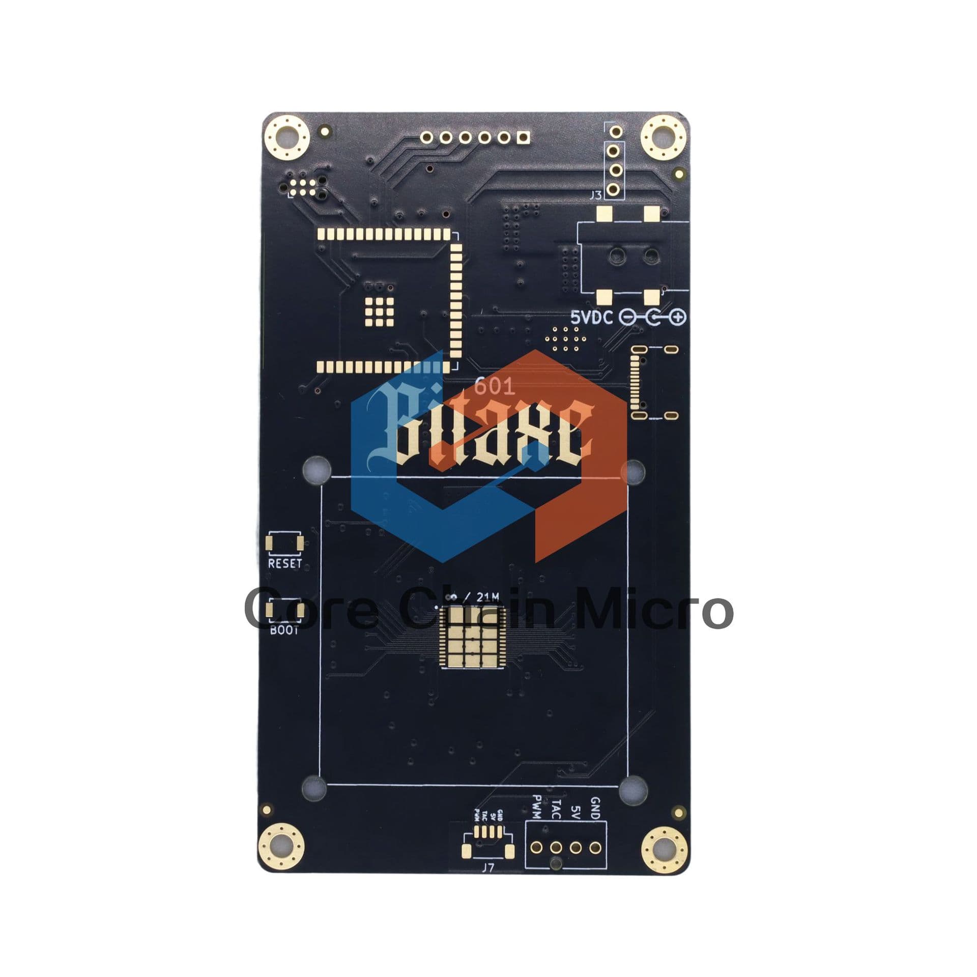 Bitaxe 601 Gold-Immersion Bare Board, 1oz Copper Thickness, 1oz Gold-Immersion, Panelizable 2x2 Bitaxe Gamma