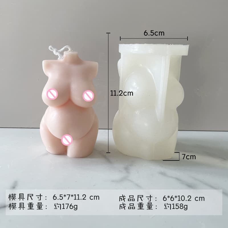 Female Torso Mannequin Mold, Swimsuit Woman Pregnant Woman Aromatherapy Candle Silicone Mold, Plaster Ornament Mold