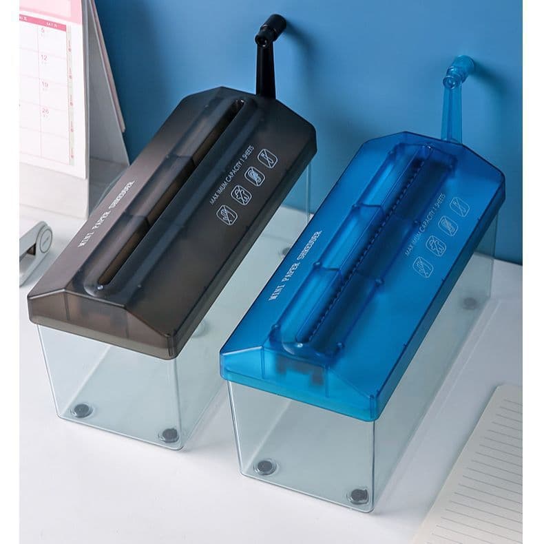 Portable mini household manual shredder A4.A6 small office silent shredder hand-cranked paper shredder