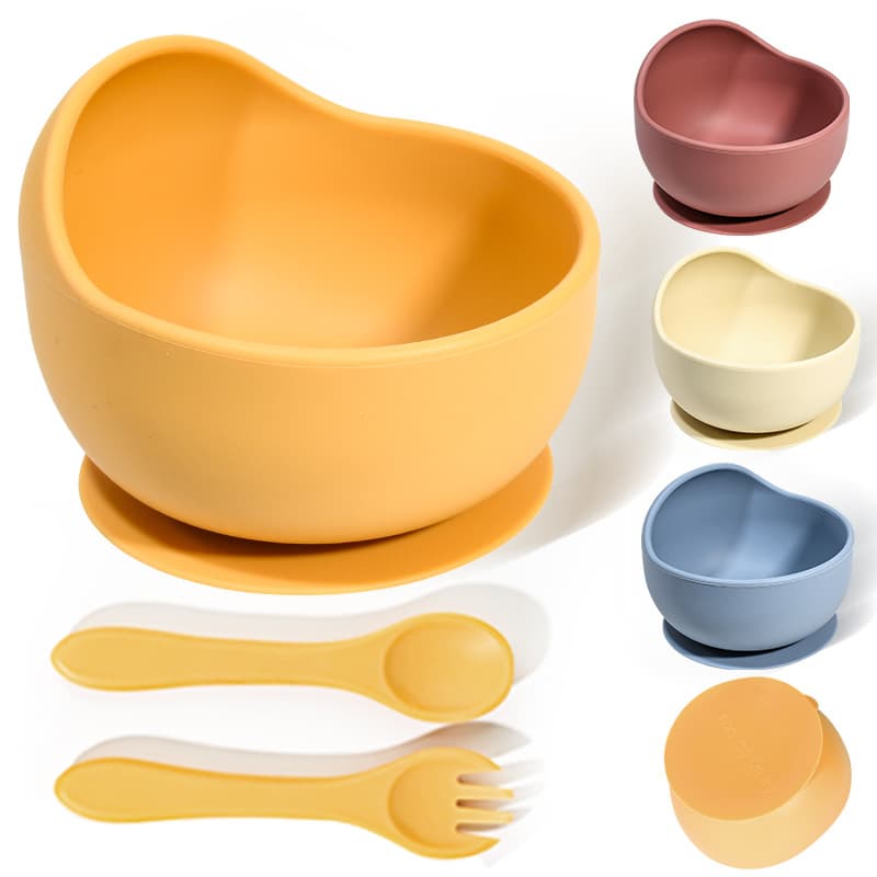 Silicone Baby Snail Bowl Toddler Suction Plate Infant Feeding Dish for Self-Feeding