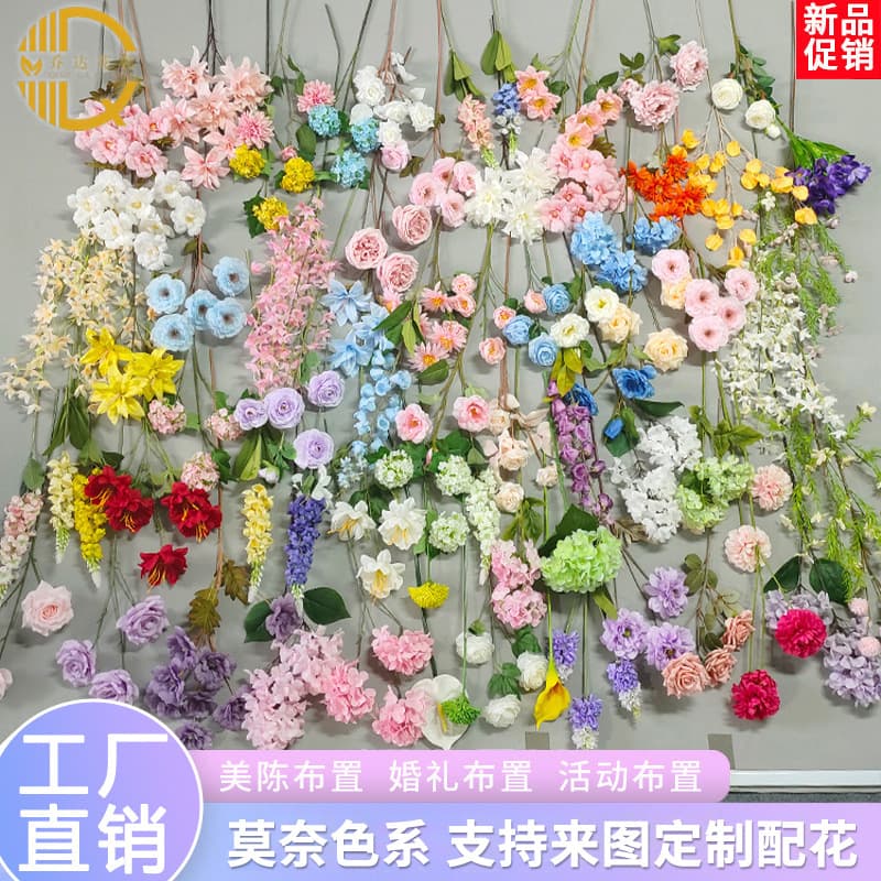 Monet Garden Artificial Flowers for Wedding Floral Arrangements, Fake Flowers for Shop Displays, Artificial Greenery Silk Flowers, Instagram-Worthy Photo Spot