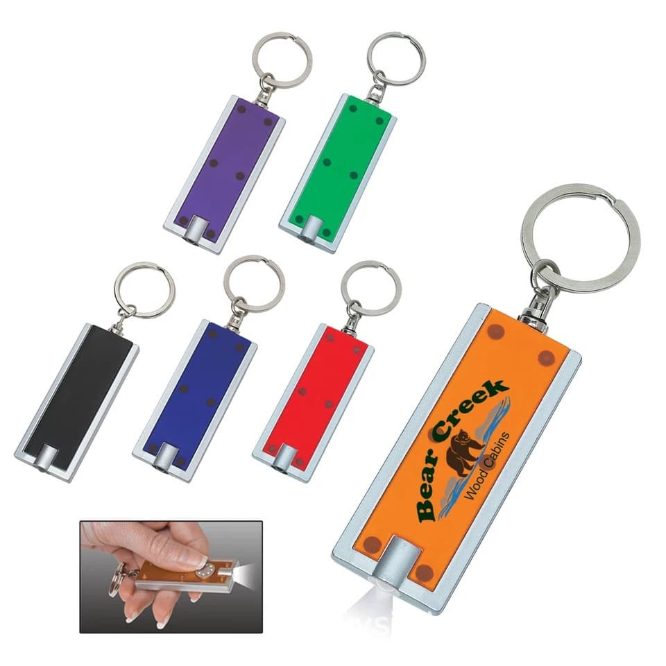 Factory Direct Supply Russian Flashlight Square Round Light Oval Fish Transparent Purple Money Checker Keychain Light