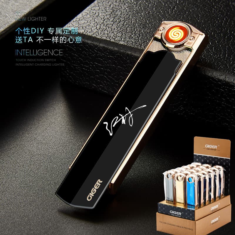 Trending YQ027 Compact Rechargeable Lighter Portable Rectangular USB Lighter Cigarette Igniter Wholesale