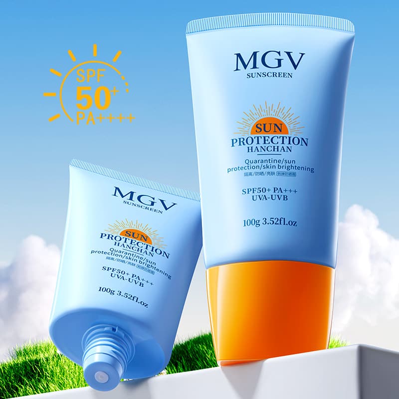Hanchan sunscreen SPF50+ PA+++ 100g, face and body application, sunscreen isolation, non-false white, large bottle