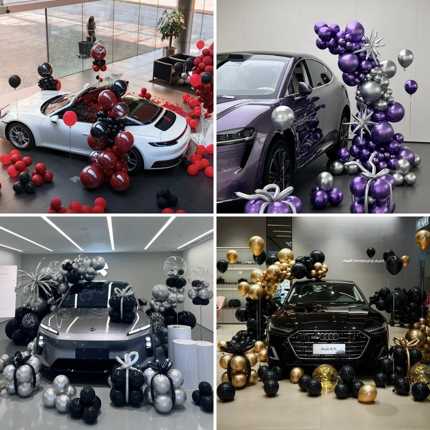 Car 4S Dealership Balloon Decoration New Car Delivery Handover Ceremony Auto Show Event Showroom Atmosphere Scene Decoration Supplies
