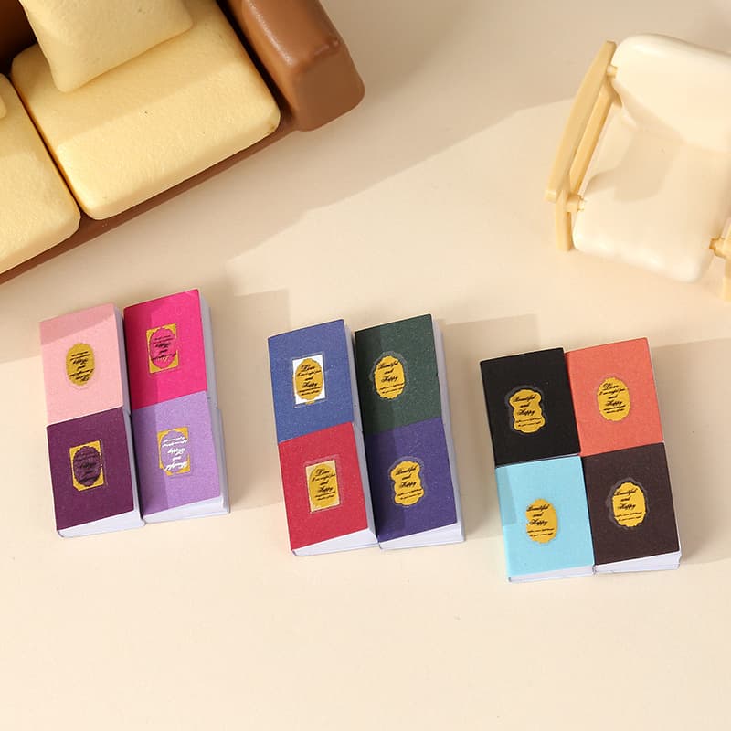 Mini ins classical color book Dollhouse12 pocket doll house accessories model BJD shooting props