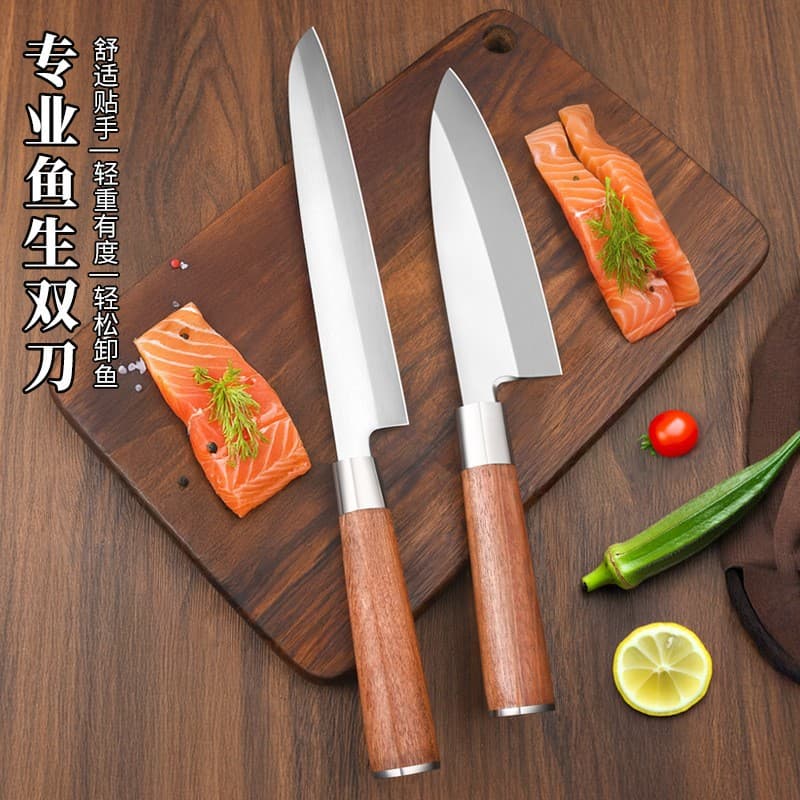 In Stock Japanese Kitchen Knife Steel Sashimi Knife Fish Fillet Knife Sushi Knife Yanagiba Left/Right Hand Chef Salmon Slicing Knife