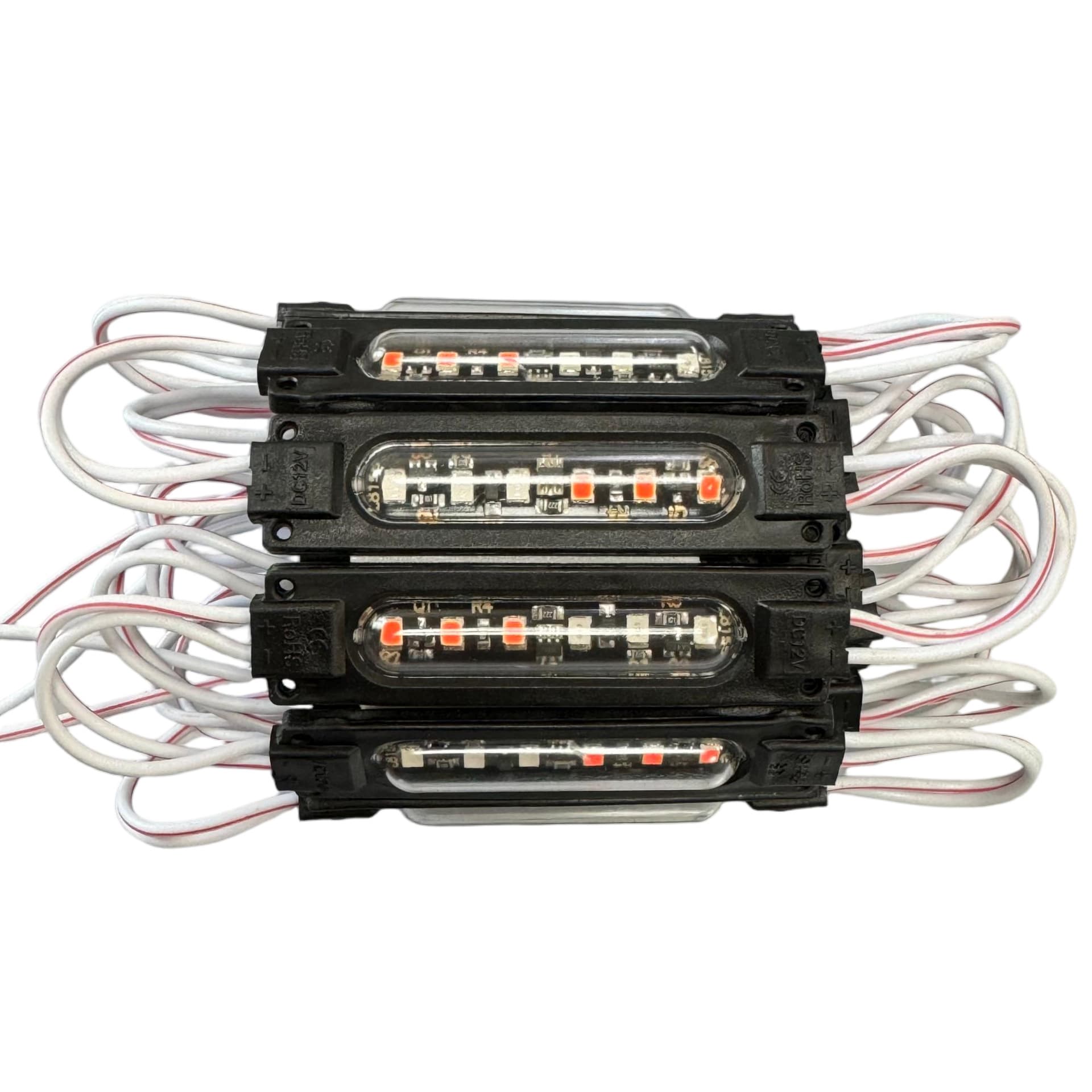 Red and Blue Flashing Warning Light COB Module LED Module 12V 2W Waterproof IP67 Motorcycle Truck Decorative Tail Light