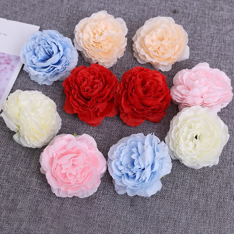 Artificial Peony Flower Heads for Wedding Background Wall Decoration Home Display Fake Flowers