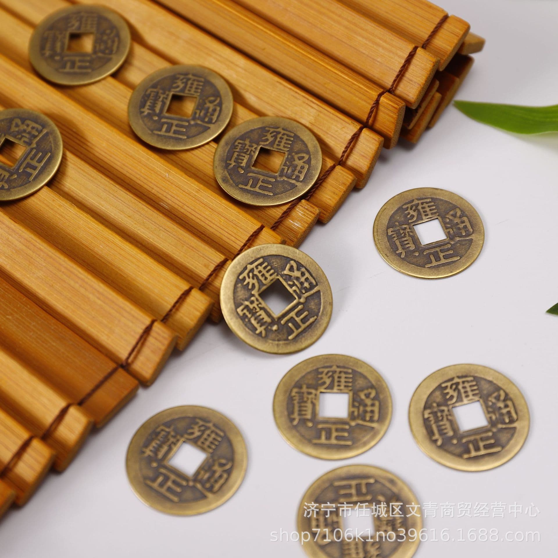 Factory wholesale brass threshold coins loose Five Emperor Coins brass coins newly decorated house door-to-door copper coin crafts