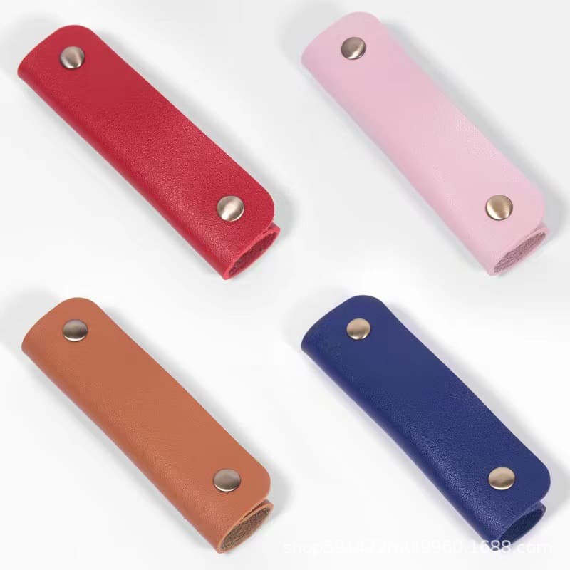 In stock luggage detachable trolley leather cover, bag anti-pinch handle, snap-type leather handle luggage accessories