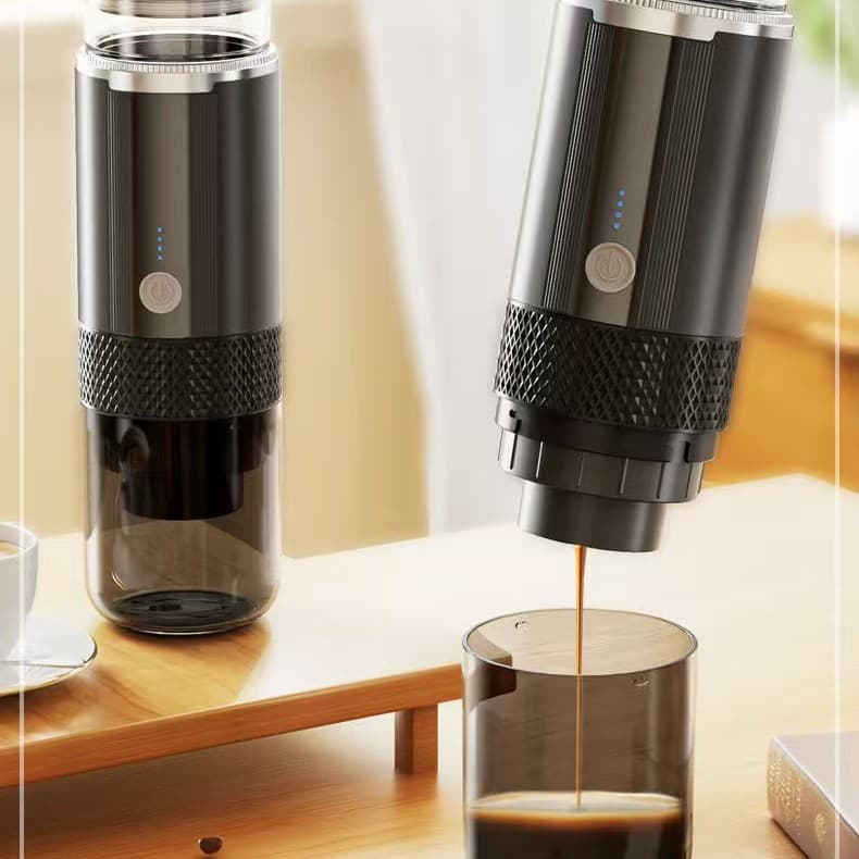 Portable Wireless Electric Coffee Machine Pocket KCUP Capsule Coffee Maker 2-in-1 for Outdoor, Car, and Home Use