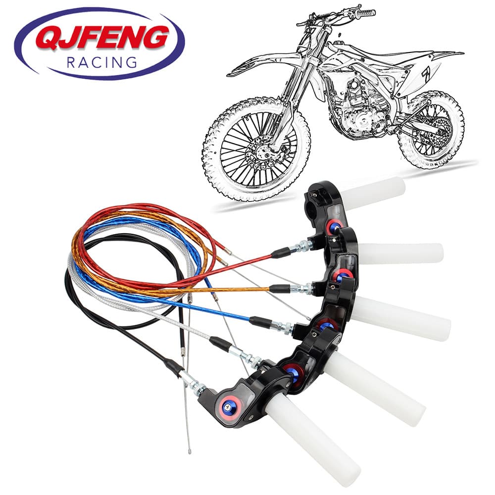 Dirt Bike Throttle Cable Twist Grip Conversion Universal Twist Throttle with Throttle Cable Combo