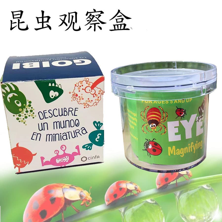 Insect Observation Box with Ventilation Holes, Magnifier and DIY Toy for Outdoor Exploration