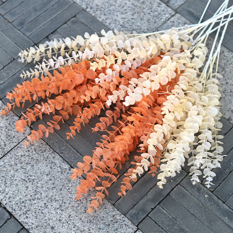 Wholesale Artificial Eucalyptus Fake Flowers for Outdoor Wedding Decoration, Hotel Wedding Ceiling Hanging Plastic Flowers Arch Landscape
