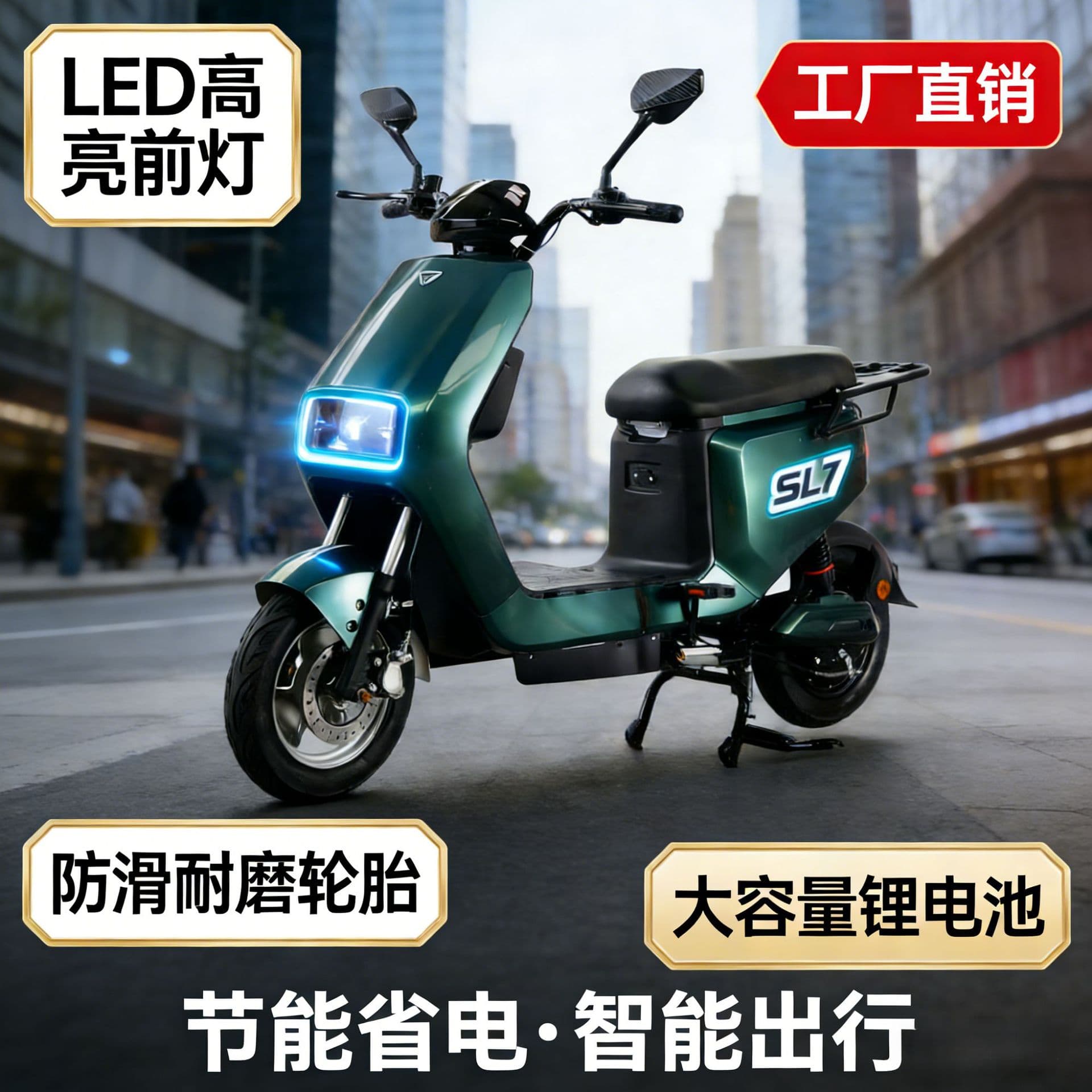 F6 Electric Scooter for Adults, Two-Wheeled Electric Motorcycle, Battery-Powered Commuter Bike, Cross-Border Export