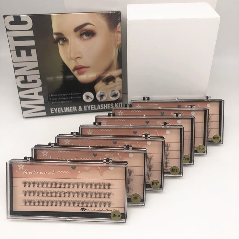 Lash Extensions 30D 40D Hot Melt Fluffy Lashes, Three-Row Pack, Domestic Material, Thick and Natural Cluster False Eyelashes for DIY