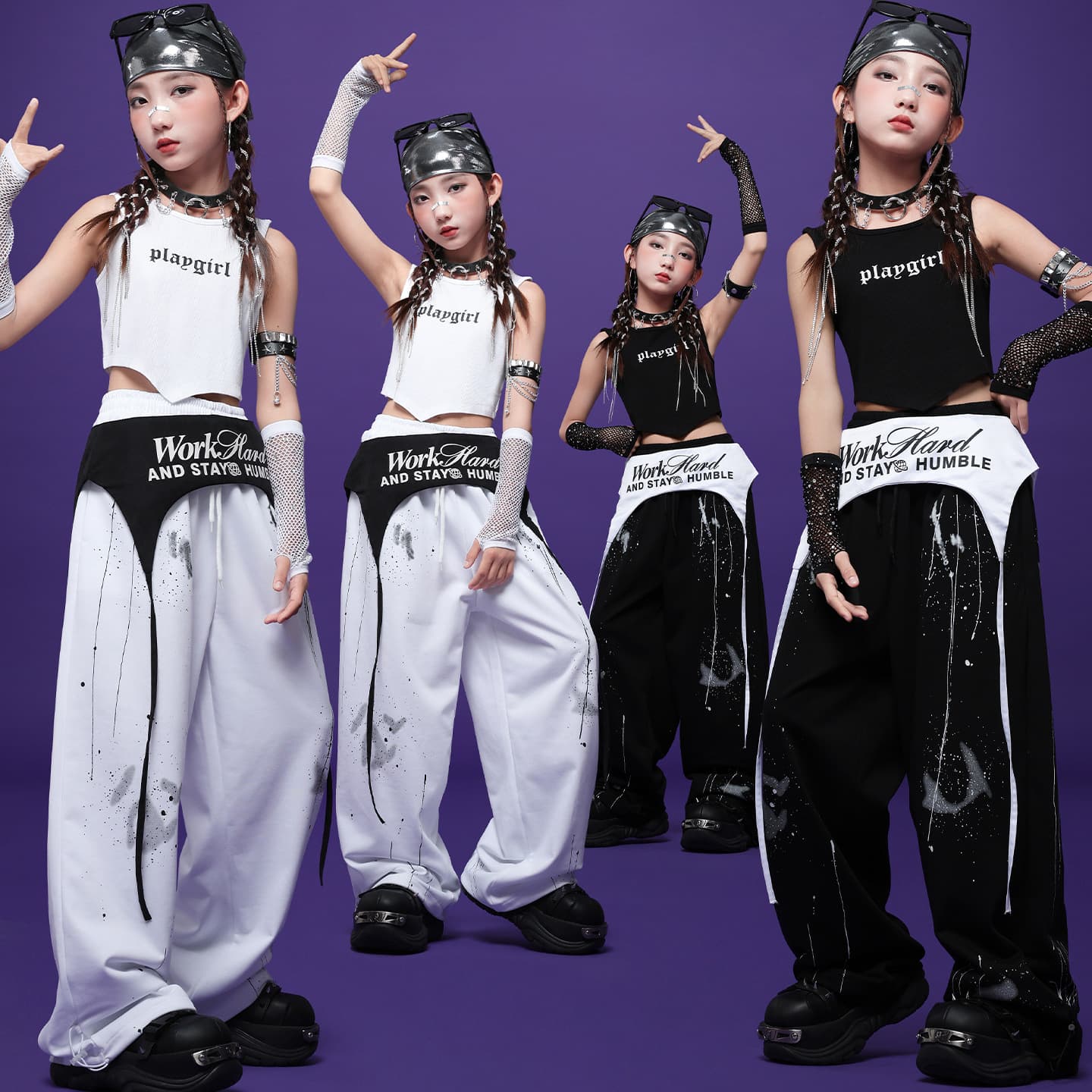 Girls Jazz Dance Performance Costume, Fashionable Stage Outfit for Catwalk, Hip Hop Jazz Dance Wear