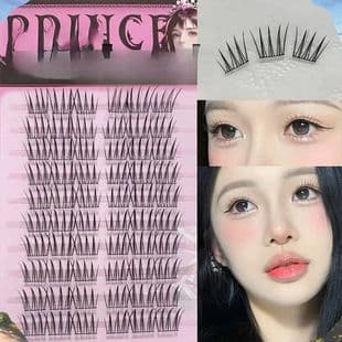 Korean ACE Girl Group False Eyelashes Idol Same Style Realistic Lazy Three-Step Single Cluster Lashes Beginner Camera-Ready