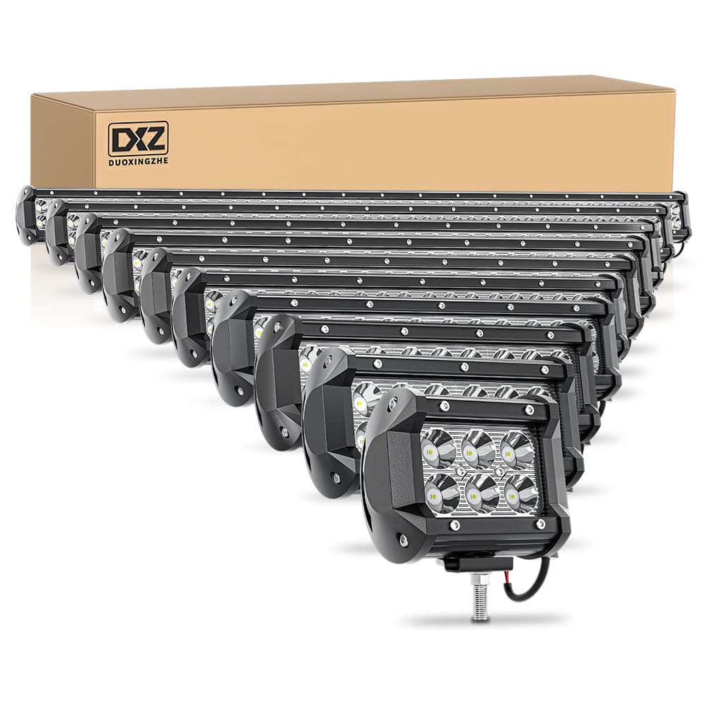 YZY [Excluding Tax] Three-View Automotive LED Work Light Cross-Border Hot Selling Spotlight Double Row Light Bar