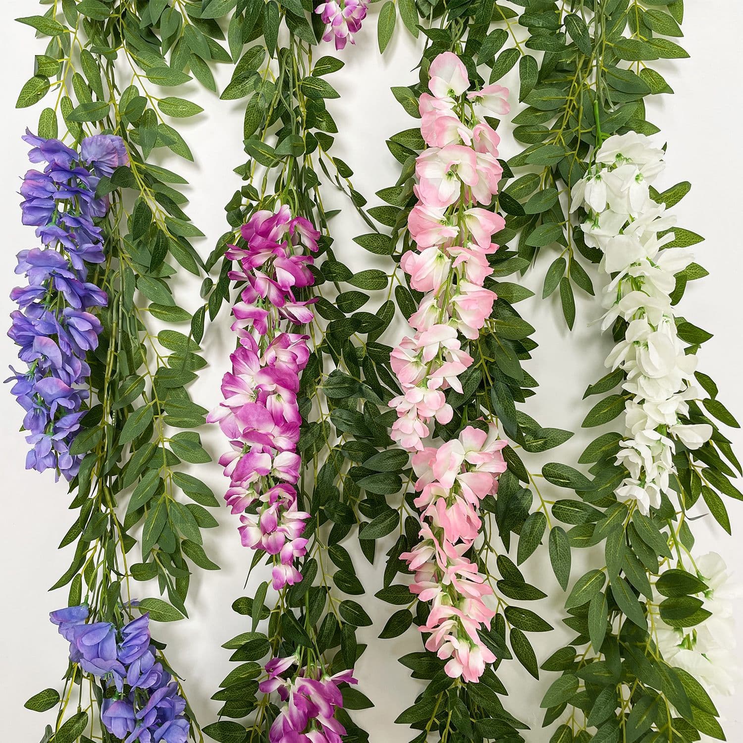 Artificial Golden Shower Wisteria Giant Fake Flower Vine Ceiling Hanging Flower String Vine Hanging Wedding Decoration