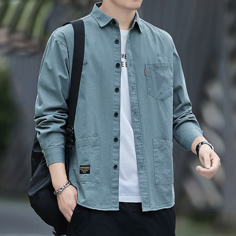 Men's Long Sleeve Shirt Spring Autumn 2024 New Wrinkle-Free Premium Jacket Shirt Casual Streetwear Workwear Outerwear