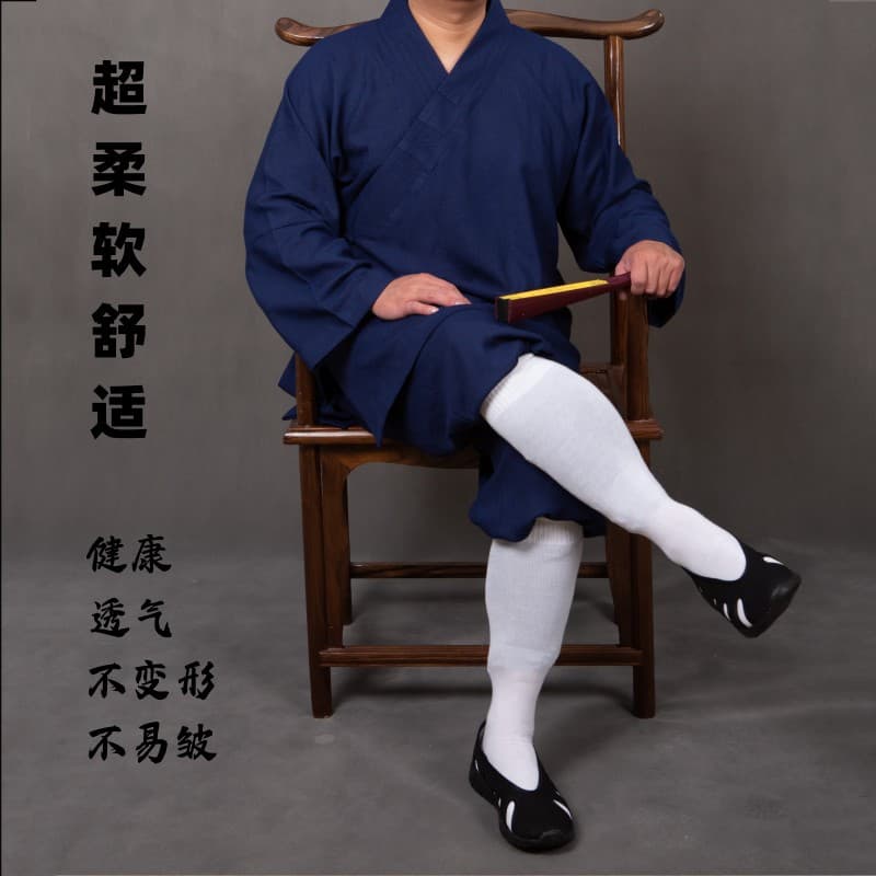 Shangxinyuan Manufacturer Summer Linen Taoist Attire Sanqing Collar Diagonal Front or Straight Front Short Jacket, Taoist Unisex Practice Wear Tai Chi Suit