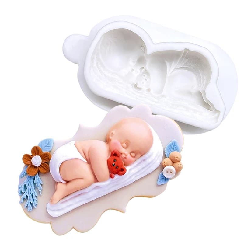 New baby silicone mold diy chocolate baby model fondant cake decoration creative baking mold