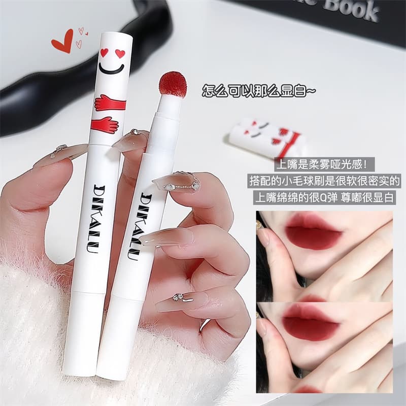 DIKALU Lip Cream Air Cushion Lip Cream Matte Velvet Mist Lip Glaze Women's Lip Mud Long-Lasting Lipstick