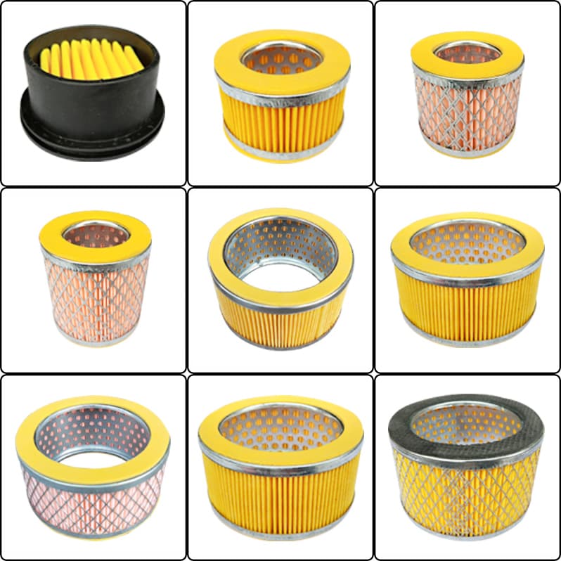 Piston Air Compressor Air Filter Element, Air Pump Filter Silencer Accessories In Stock