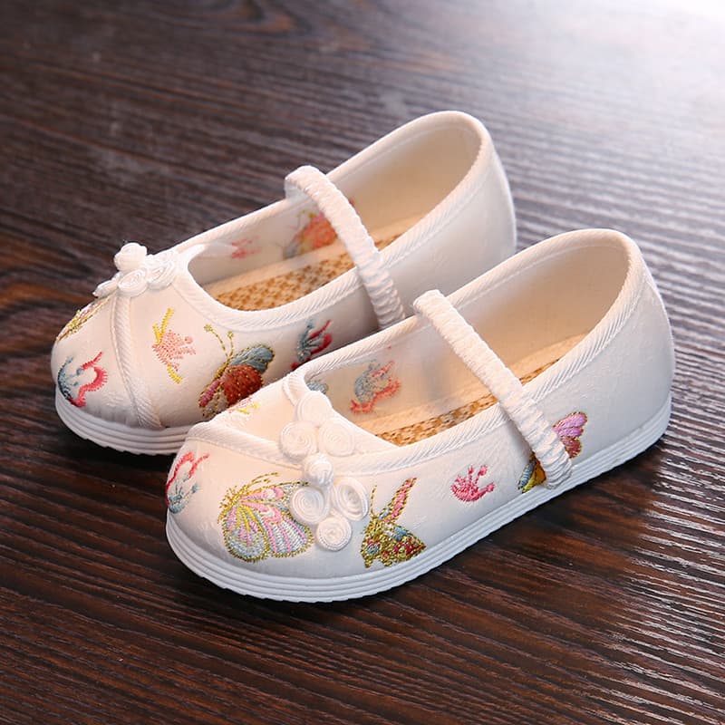 Children's embroidered shoes, ancient costume performance shoes, girls' Hanfu shoes, ancient style cheongsam shoes, Chinese style old Beijing cloth shoes