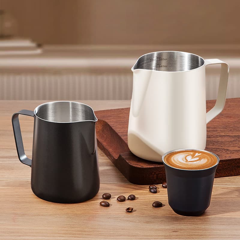 Cross-border Latte Art Cup Thickened Milk Frothing Cup Stainless Steel Food Grade Household Milk Pitcher Tool In Stock