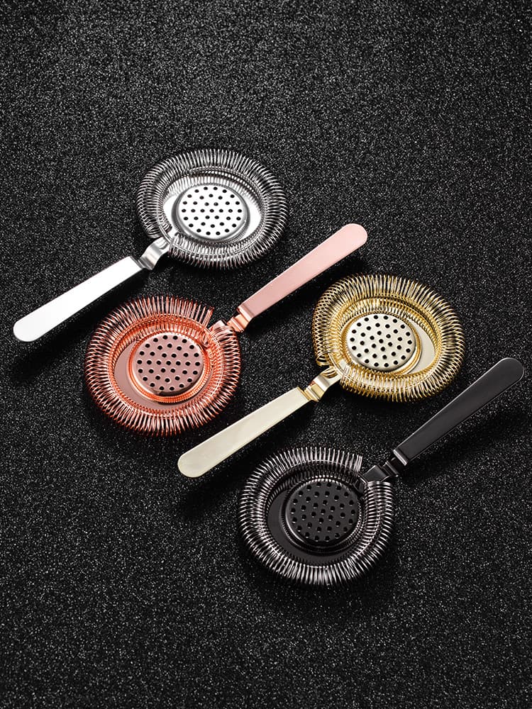 304 Stainless Steel Professional Bar Cocktail Strainer Ice Filter for Shaker Use
