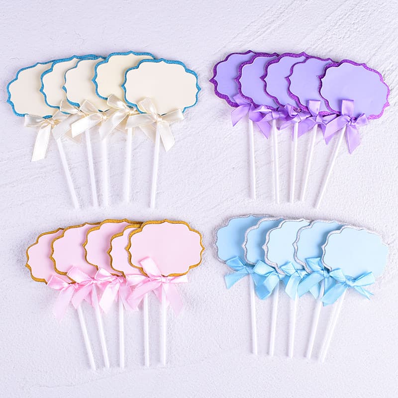 Birthday Cake Insert Bow Tie, Writable Cake Decoration DIY Paper Insert for Baking