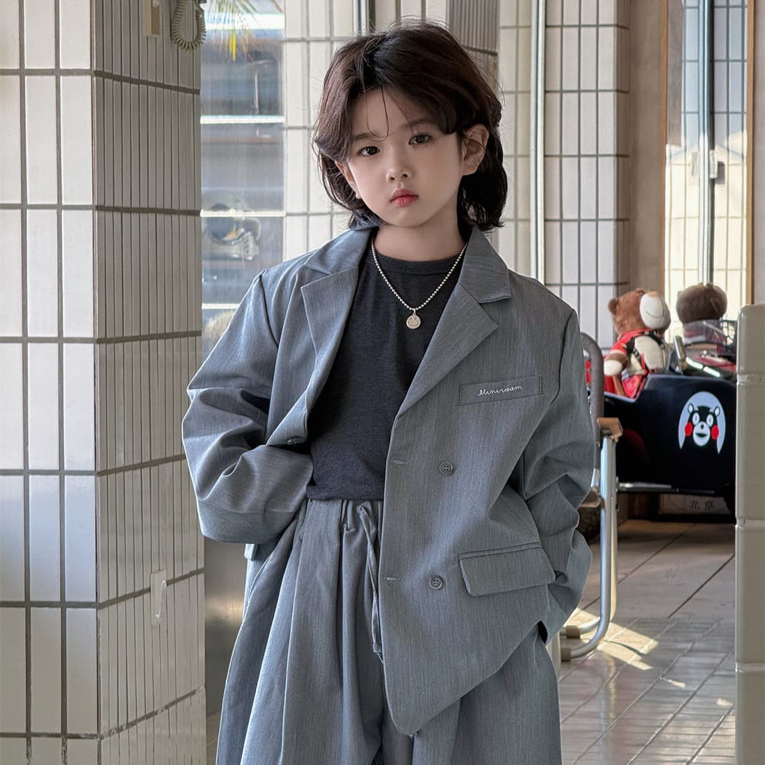 Cheese and Meow Boys' Suit 2026 Spring Korean Style Casual Fashionable Children's Blazer Jacket Trendy
