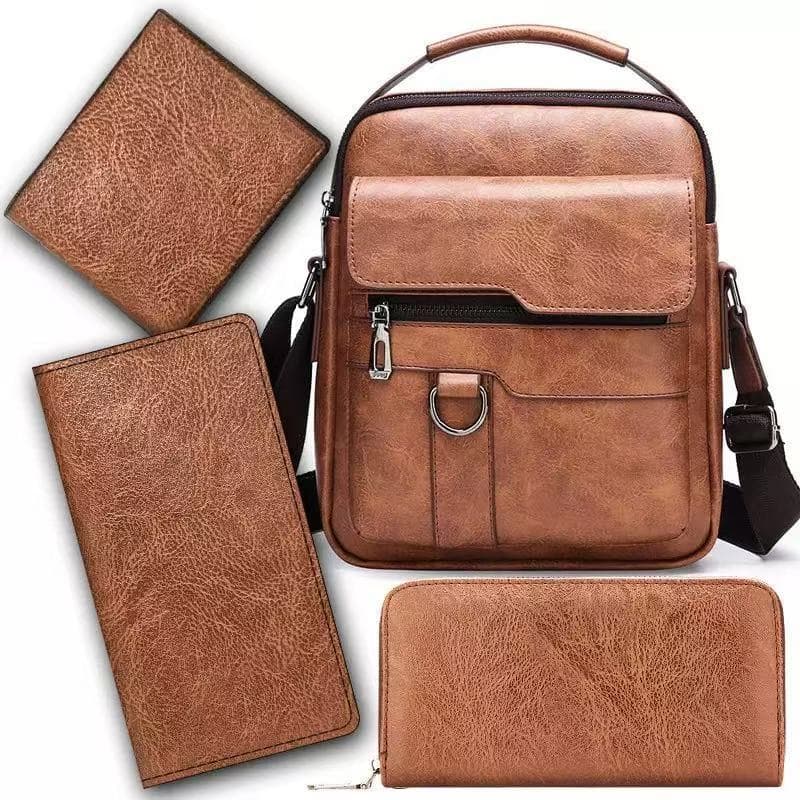 Men's Crossbody Bag Vertical Handbag Retro Men's Briefcase Business Casual Men's Shoulder Bag Cover Bag