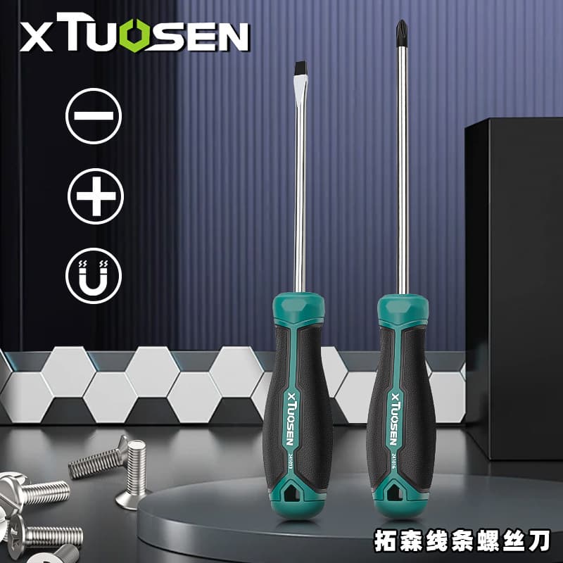 Tuosen High Hardness 6mm Screwdriver Bit Cross Magnetic Flathead Screwdriver Wholesale Magnetic Screwdriver