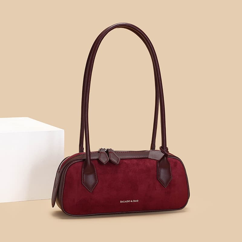 Women's shoulder bag, new style sausage bag, French niche retro armpit baguette bag, commuter women's portable shoulder bag